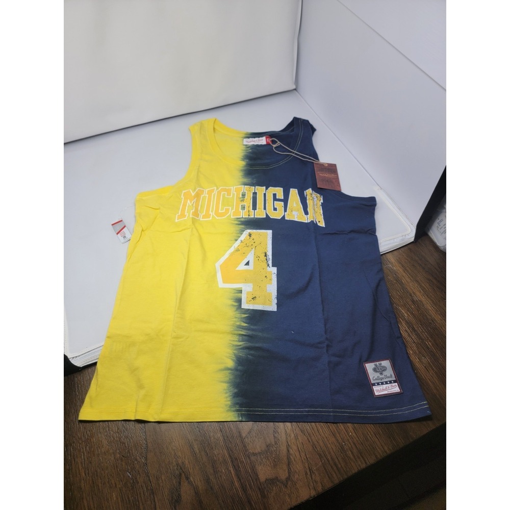 MITCHELL & NESS NCAA COLLEGE VAULT MICHIGAN WOLVERINES CHRIS WEBBER JERSEY SZ L